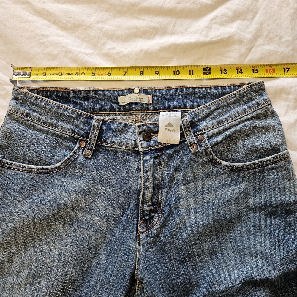 Vintage Levis Jeans 537 Low Flare Womens 8 Long Y2k Denim Bootcut - Picture 6 of 8